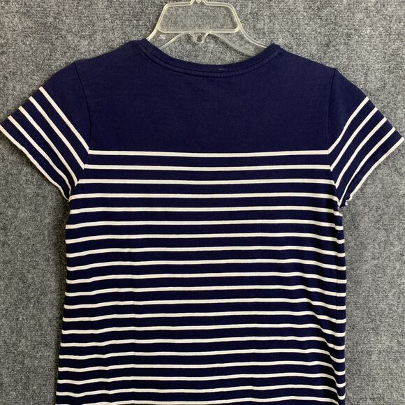 Polo Ralph Lauren Girls T- Shirt Knit Dress Size M Navy White Stripe Short Sleev - Picture 8 of 14